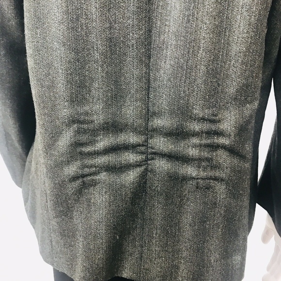 Lida Baday Designer Blazer Luxury Jacket 14 Stripe Gray Dark Academia University - Picture 5 of 8